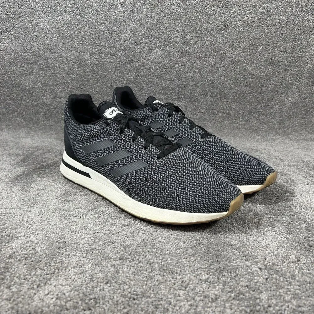 Adidas Run 70s Core Essentials B96558 Men’s Size 13 Black Athletic Shoes Used
